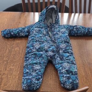 Lands' End Snowflake Snowsuit - Navy